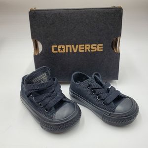 Converse Infant All Star Low Top All Black Chucks